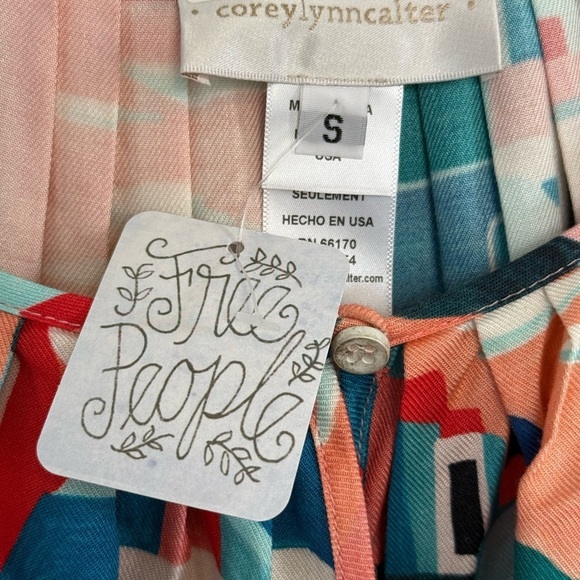 Corey Lynn Calter Free People Lola top Capri Print Small NWT - Picture 6 of 10